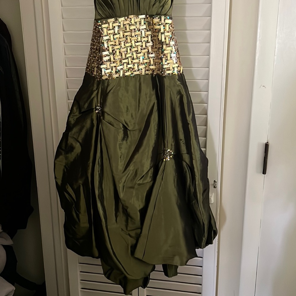 Hunter Green Prom Dress